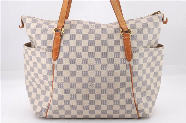 Authentic Louis Vuitton Damier Azur Totally MM Tote Bag N51262 LV 9592E
