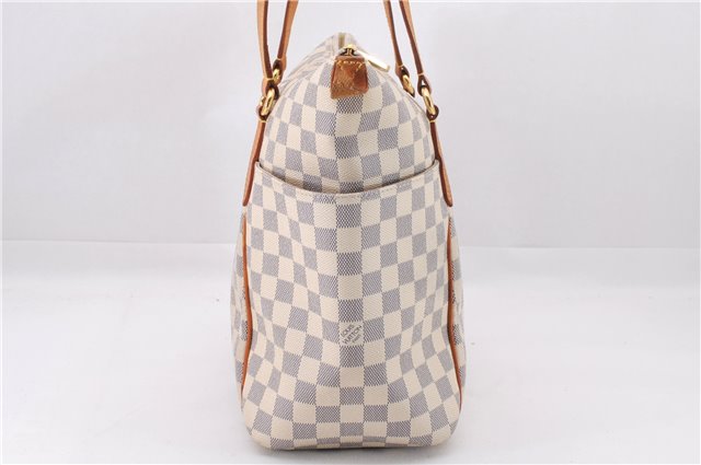 Authentic Louis Vuitton Damier Azur Totally MM Tote Bag N51262 LV 9592E