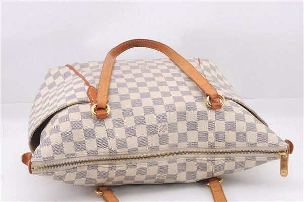 Authentic Louis Vuitton Damier Azur Totally MM Tote Bag N51262 LV 9592E
