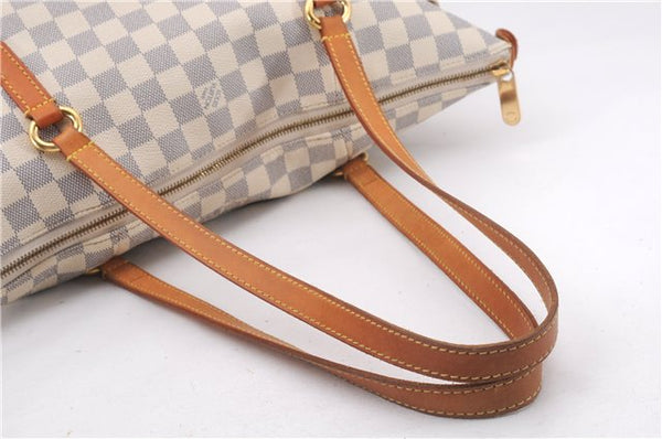 Authentic Louis Vuitton Damier Azur Totally MM Tote Bag N51262 LV 9592E