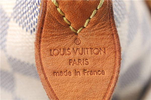 Authentic Louis Vuitton Damier Azur Totally MM Tote Bag N51262 LV 9592E