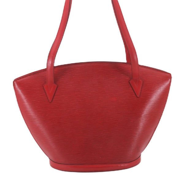 Authentic Louis Vuitton Epi Saint Jacques Shopping Shoulder Bag M52267 Red 9594E