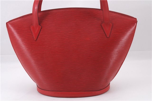 Authentic Louis Vuitton Epi Saint Jacques Shopping Shoulder Bag M52267 Red 9594E