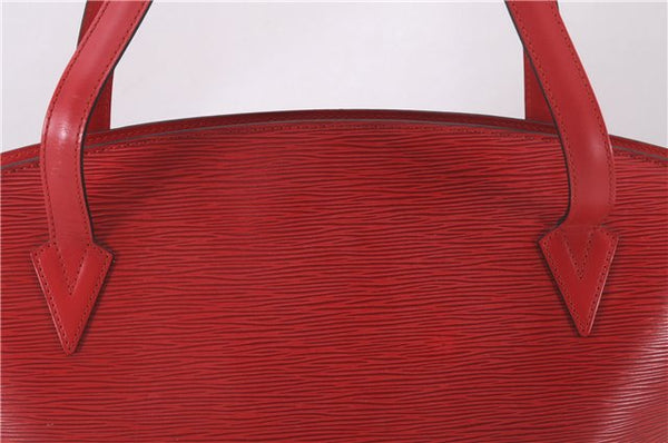 Authentic Louis Vuitton Epi Saint Jacques Shopping Shoulder Bag M52267 Red 9594E