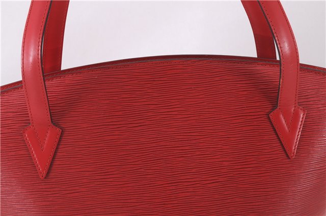 Authentic Louis Vuitton Epi Saint Jacques Shopping Shoulder Bag M52267 Red 9594E