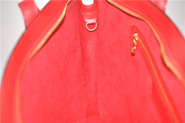 Authentic Louis Vuitton Epi Saint Jacques Shopping Shoulder Bag M52267 Red 9594E