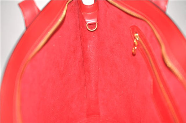 Authentic Louis Vuitton Epi Saint Jacques Shopping Shoulder Bag M52267 Red 9594E