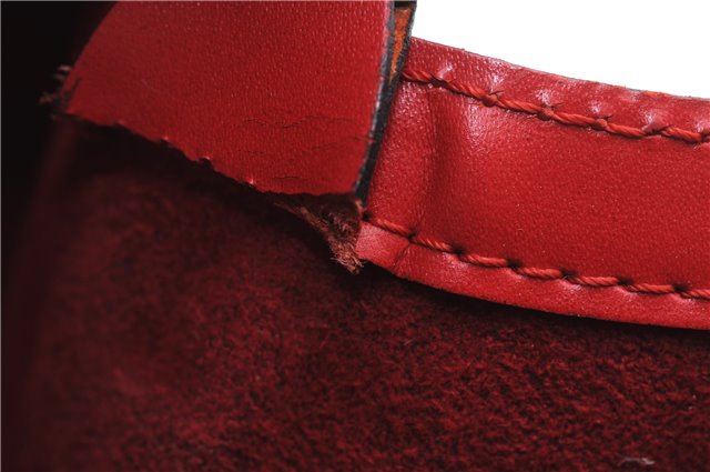 Authentic Louis Vuitton Epi Saint Jacques Shopping Shoulder Bag M52267 Red 9594E
