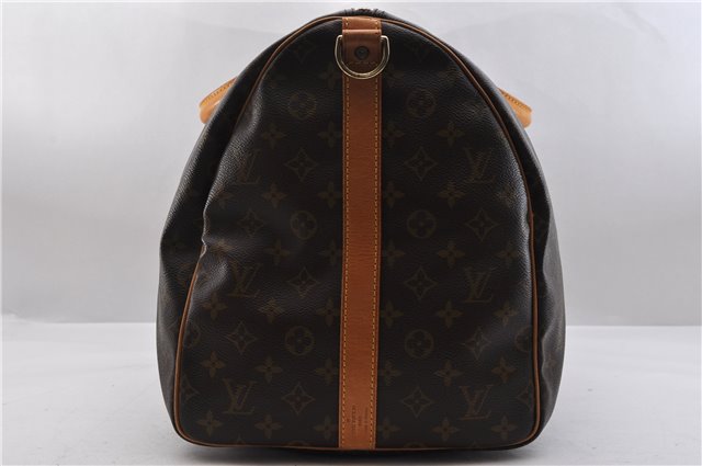 Auth Louis Vuitton Monogram Keepall Bandouliere 55 Boston Bag M41414 LV 9596C