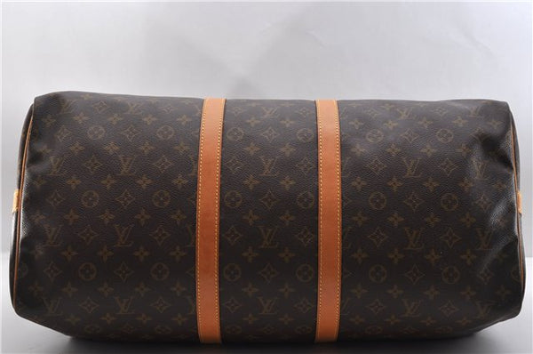 Auth Louis Vuitton Monogram Keepall Bandouliere 55 Boston Bag M41414 LV 9596C