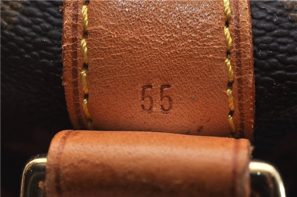 Auth Louis Vuitton Monogram Keepall Bandouliere 55 Boston Bag M41414 LV 9596C