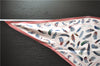Authentic HERMES Carre POINTU Triangle Scarf "PLUMES" Silk Pink Box 9596E