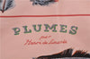 Authentic HERMES Carre POINTU Triangle Scarf "PLUMES" Silk Pink Box 9596E