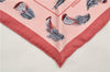Authentic HERMES Carre POINTU Triangle Scarf "PLUMES" Silk Pink Box 9596E