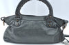 Authentic BALENCIAGA Classic The First 2Way Hand Bag Leather 103208 Green 9597G