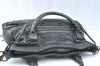 Authentic BALENCIAGA Classic The First 2Way Hand Bag Leather 103208 Green 9597G