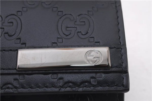 Authentic GUCCI Guccissima 6 Key Case Holder GG Leather 406662 Navy Box 9598E