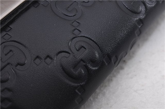 Authentic GUCCI Guccissima 6 Key Case Holder GG Leather 406662 Navy Box 9598E