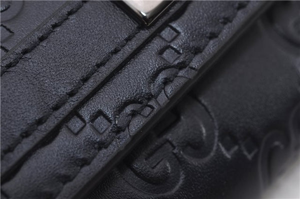 Authentic GUCCI Guccissima 6 Key Case Holder GG Leather 406662 Navy Box 9598E