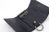 Authentic GUCCI Guccissima 6 Key Case Holder GG Leather 406662 Navy Box 9598E