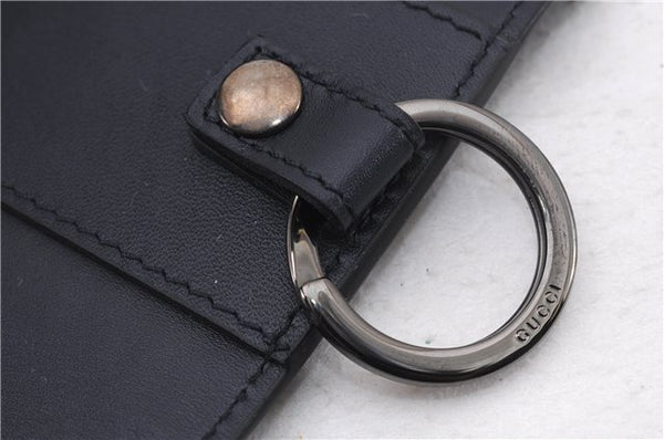 Authentic GUCCI Guccissima 6 Key Case Holder GG Leather 406662 Navy Box 9598E