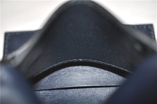 Authentic GUCCI Guccissima 6 Key Case Holder GG Leather 406662 Navy Box 9598E