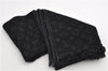 Authentic Louis Vuitton Echarpe Monogram Classic Muffler Wool M70520 Black 9599E