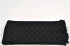 Authentic Louis Vuitton Echarpe Monogram Classic Muffler Wool M70520 Black 9599E