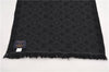 Authentic Louis Vuitton Echarpe Monogram Classic Muffler Wool M70520 Black 9599E