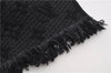 Authentic Louis Vuitton Echarpe Monogram Classic Muffler Wool M70520 Black 9599E