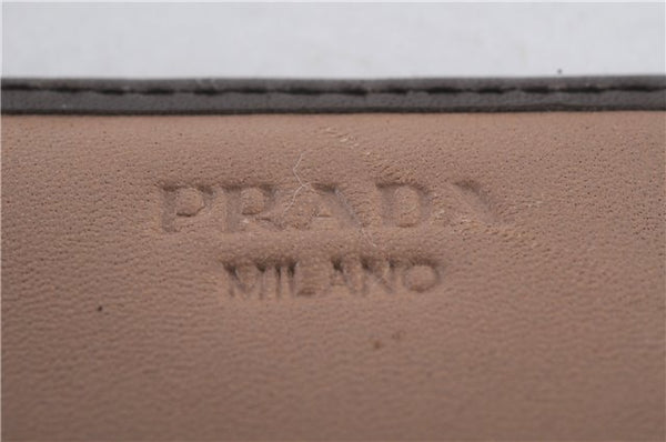 Authentic PRADA Soft Calf Leather Long Wallet Purse Brown 1M1132 Box 9600C