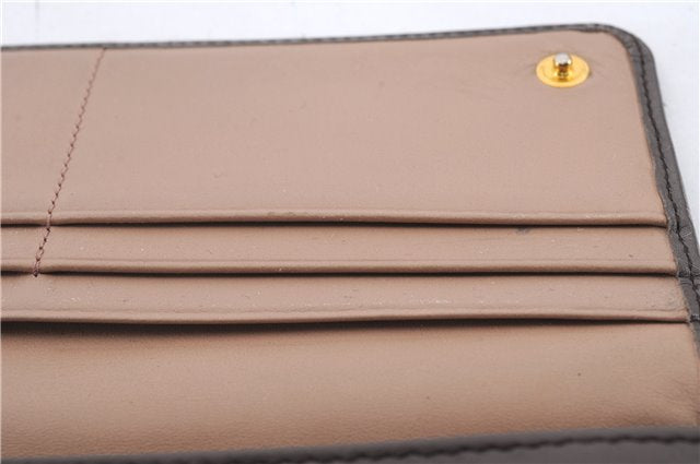 Authentic PRADA Soft Calf Leather Long Wallet Purse Brown 1M1132 Box 9600C