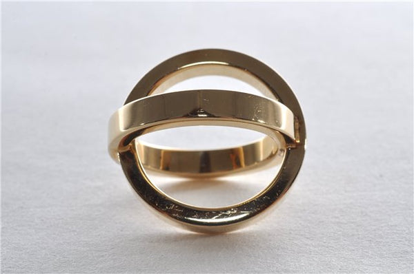 Authentic HERMES Scarf Ring Cosmos Bijouterie Fantaisie Gold Tone Box 9601E