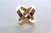 Authentic HERMES Scarf Ring Cosmos Bijouterie Fantaisie Gold Tone Box 9601E