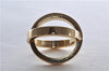 Authentic HERMES Scarf Ring Cosmos Bijouterie Fantaisie Gold Tone Box 9601E