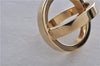Authentic HERMES Scarf Ring Cosmos Bijouterie Fantaisie Gold Tone Box 9601E