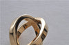 Authentic HERMES Scarf Ring Cosmos Bijouterie Fantaisie Gold Tone Box 9601E