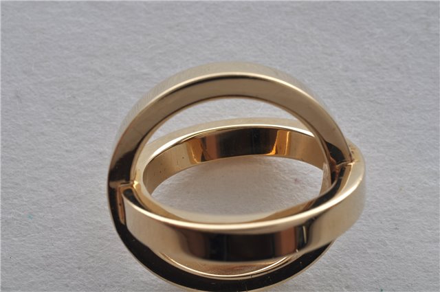 Authentic HERMES Scarf Ring Cosmos Bijouterie Fantaisie Gold Tone Box 9601E