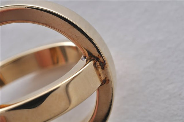 Authentic HERMES Scarf Ring Cosmos Bijouterie Fantaisie Gold Tone Box 9601E