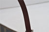 Authentic FENDI Zucca Shoulder Bag Purse Canvas Leather Brown Bordeaux 9602C