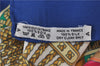 Authentic HERMES Carre 90 Scarf "LES RUBANS DU CHEVAL" Silk Blue 9604D