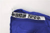 Authentic HERMES Carre 90 Scarf "DAIMYO" Silk Blue 9605D