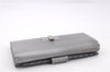 Authentic FENDI Selleria Vintage Long Wallet Purse Leather Silver Box 9605E