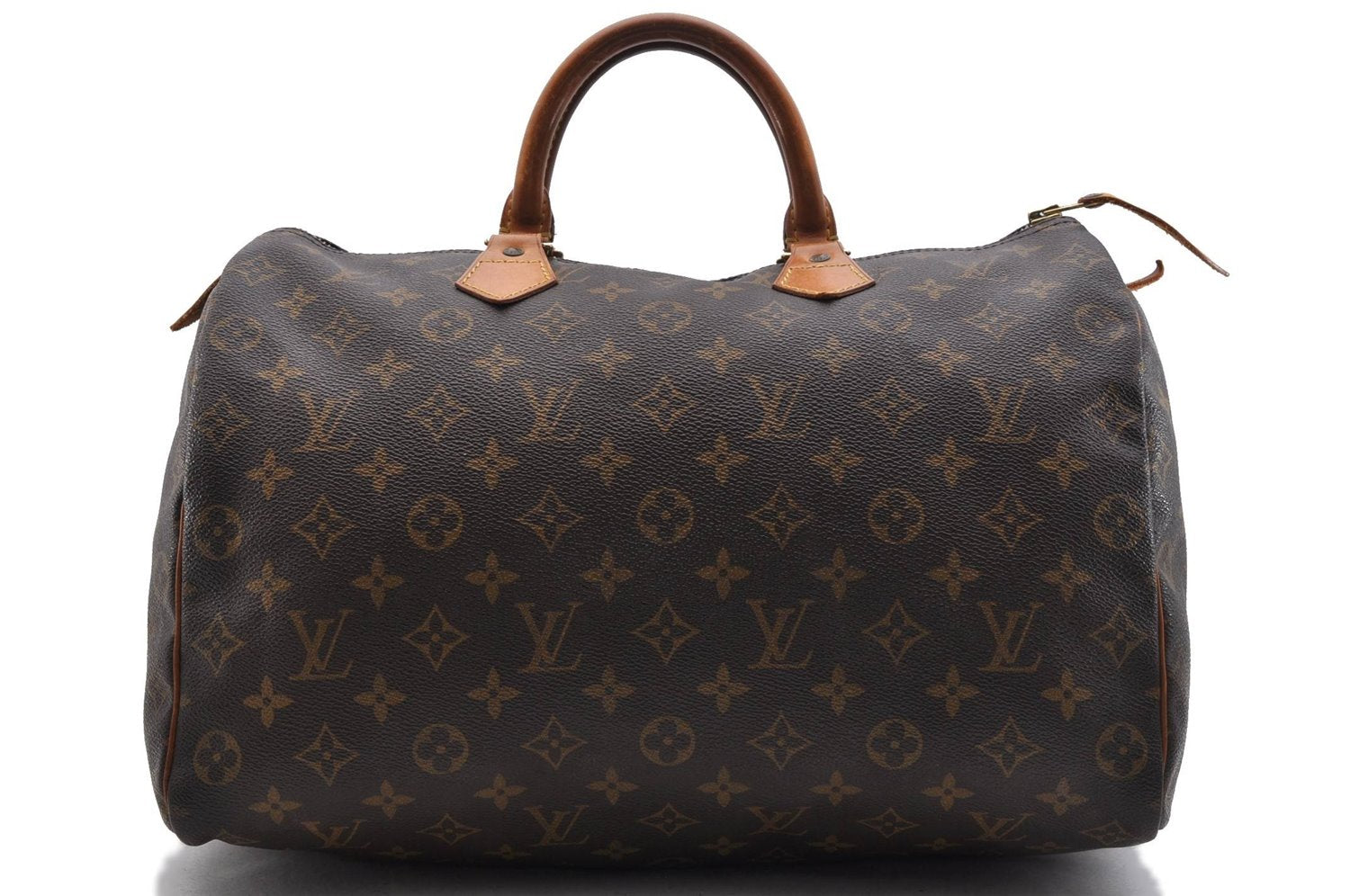 Authentic Louis Vuitton Monogram Speedy 35 Hand Bag M41524 LV 9606C