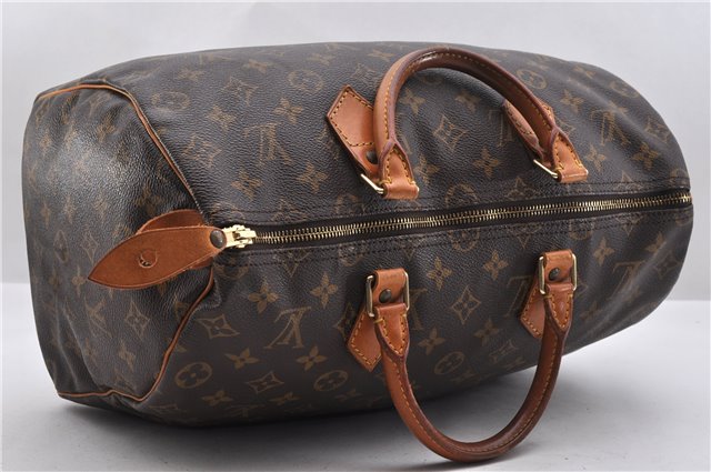 Authentic Louis Vuitton Monogram Speedy 35 Hand Bag M41524 LV 9606C