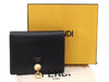 Authentic FENDI By The Way Bifold Mini Wallet Purse Leather Black Box 9606E