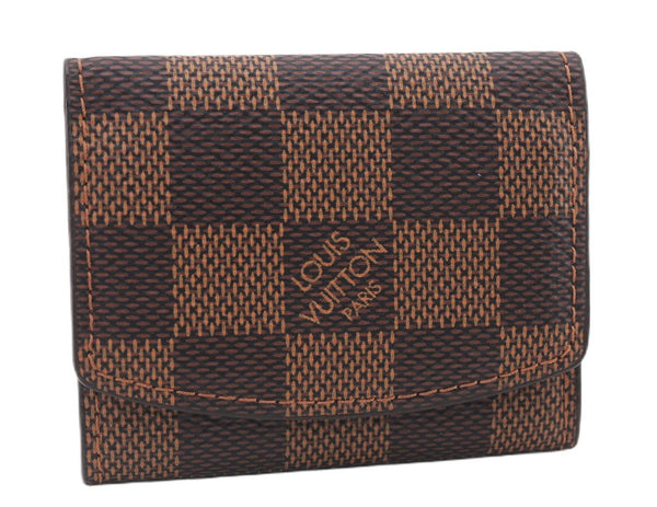 Authentic Louis Vuitton Damier Cufflinks Accessory Case Pouch M64681 LV 9607E