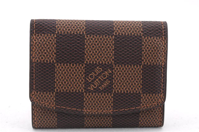 Authentic Louis Vuitton Damier Cufflinks Accessory Case Pouch M64681 LV 9607E