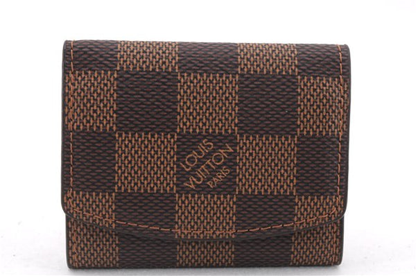 Authentic Louis Vuitton Damier Cufflinks Accessory Case Pouch M64681 LV 9607E