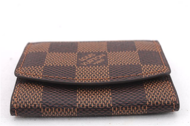 Authentic Louis Vuitton Damier Cufflinks Accessory Case Pouch M64681 LV 9607E